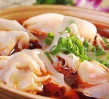 Pork and scallion dumplings
