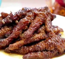 Braised Chicken Feet with Tiger Skin