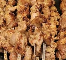 Lamb Skewers on Iron Rods