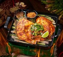 Bamboo Grass Grilled Tilapia