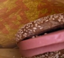 Pork-filled flatbread sandwich