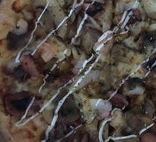 Teriyaki Octopus and Shrimp Pizza