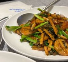 Pickled mustard greens with rice cakes