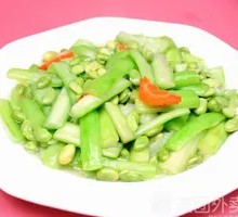 Loofah with Edamame
