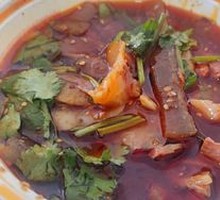 Spicy Sichuan Beef and Ox Tripe in Sour Soup