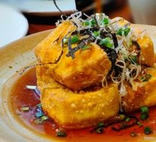 Golden Tofu with Egg Flower