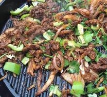 Grilled Meat on Iron Skillet