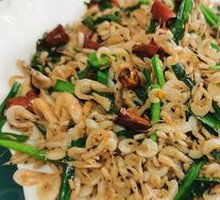 Leek and River Shrimp Stir-fry