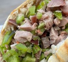 Pork-filled flatbread