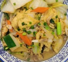 Napa Cabbage with Tofu Puffs