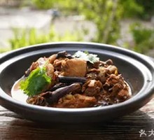 Braised Young Rooster with Chestnut Mushrooms