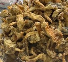 Fried Enoki Mushrooms