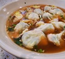 Leek Egg Shrimp Sour Soup Dumplings