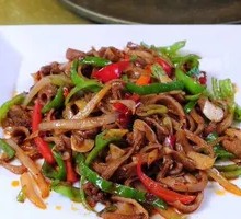 Stir-Fried羊肚 with Green Peppers