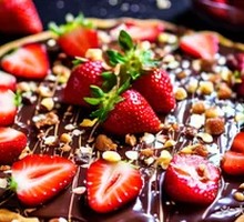 Strawberry Chocolate Pizza