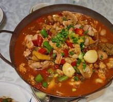 Stewed Fish Offal in Pot