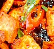 Spicy Pot-Braised Tofu with Leaves