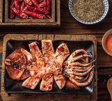 Grilled Squid on Iron Plate