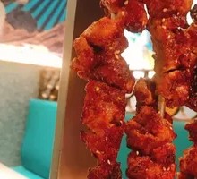 Grilled Pork with Large Skewers