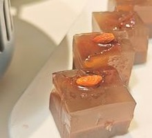 Chilled Rose Red Bean Dessert