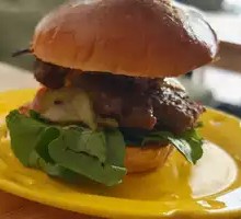 Sear-Grilled Bacon Cheese Beef Burger