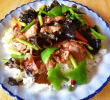 Fried Meat Rice Bowl