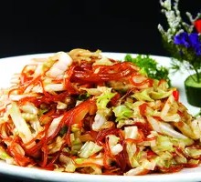 Stir-fried cabbage with vermicelli
