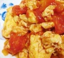 Stir-fried eggs with pork intestine