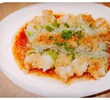 Garlic Shrimp with Sponge Gourd