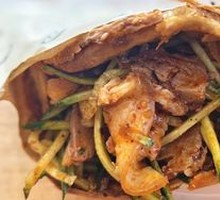 Meat-filled flatbread