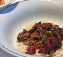 Stir-Fried Pork Intestines with Hand-Pulled Noodles