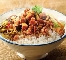 King Mushroom Braised Pork Rice