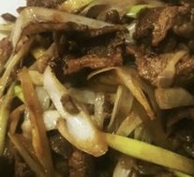Scallion Stir-fried Lamb Head Meat