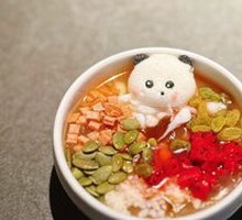 Sweet rice wine almond ice jelly