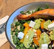 Spicy Shrimp Egg Salad Focaccia Sandwich