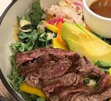 Pan-Seared Beef with Nuts and Rice Bowl