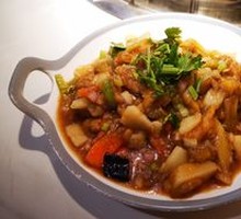 Stewed Potatoes and Eggplant