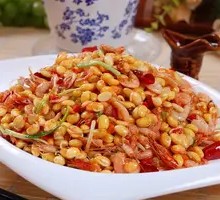 Stir-fried Lake Shrimp with Bean Sprouts