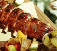 American-style Grilled Iberian Black Pig Ribs