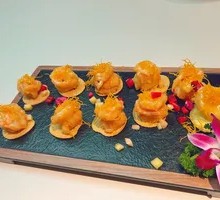 Crispy Shrimp Balls with Mustard Sauce