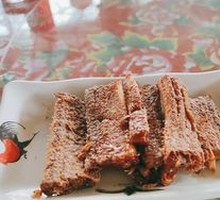 Crispy pancakes with hairtail fish