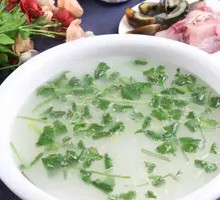 Cilantro Fish Slice Egg Drop Soup