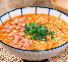 Tomato and Ham Dumpling Soup