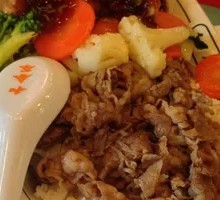 Chicken and Beef Rice Bowl