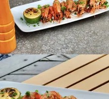 Lime-glazed Tiger Prawns