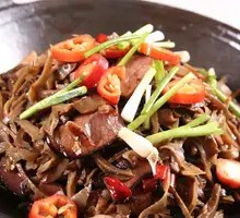 Spicy Sichuan-style smoked bamboo shoots with cured pork