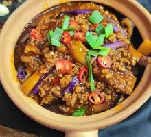 Braised Pork Sauce Eggplant Strips
