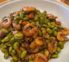 Braised River Shrimp with Mung Bean Sprouts