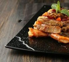 Abalone Sauce Lamb Ribs with Shrimp