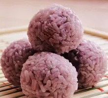 Purple Sweet Potato Rice Balls